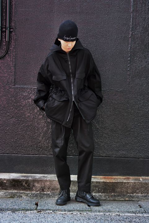 yohji yamamoto 23AW HOODED MILITARY JACKETスタイル