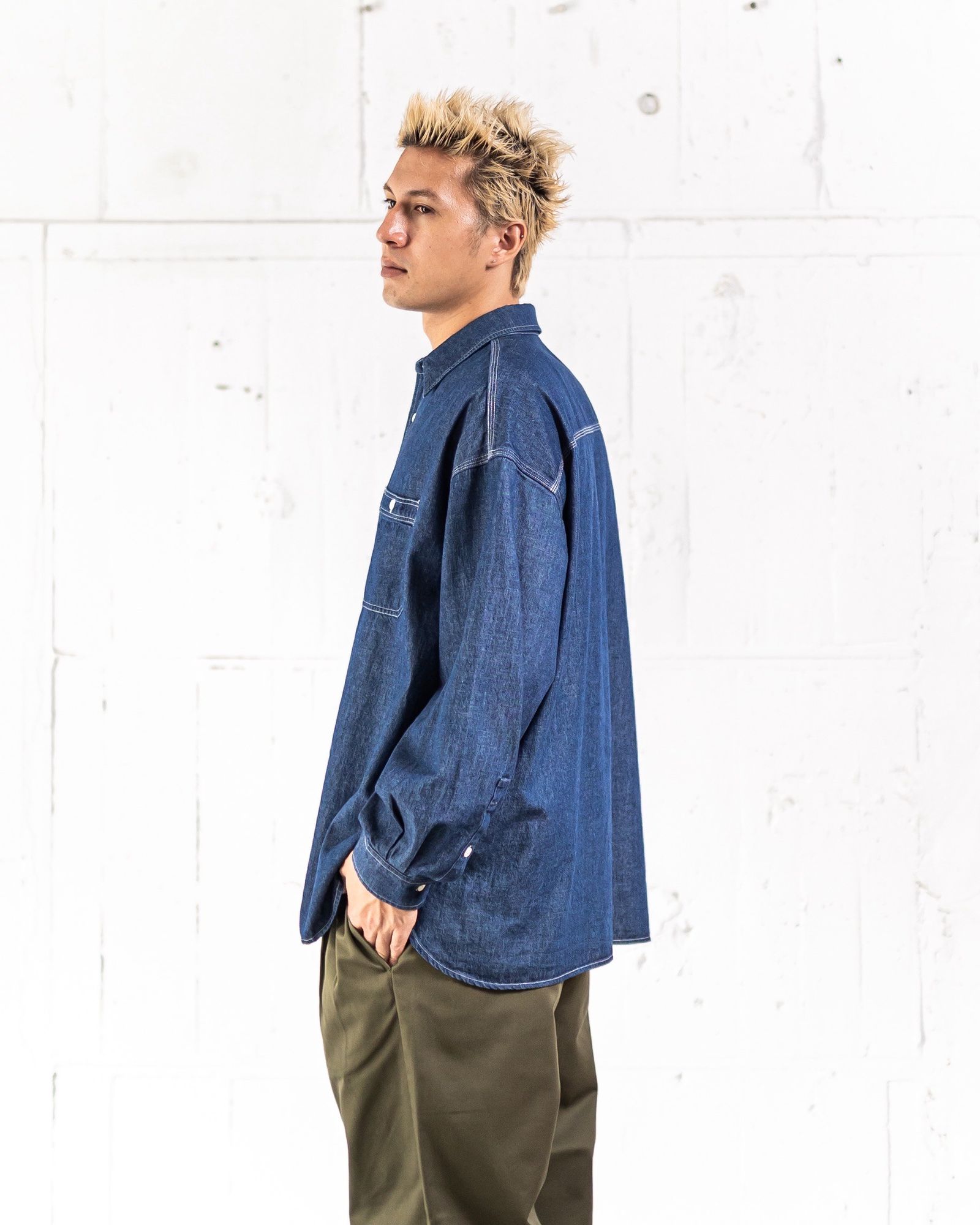 FreshService LIGHT DENIM L/S SHIRT ミックススタイル