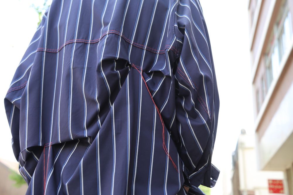 JieDa HAND STITCH STRIPE SHIRT