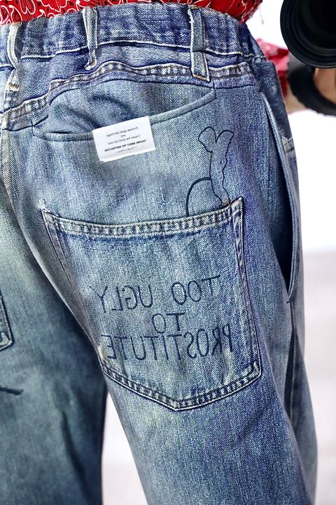 TALKING ABOUT THE ABSTRACTION PRINT FLARE PT"DENIM"スタイル20260118