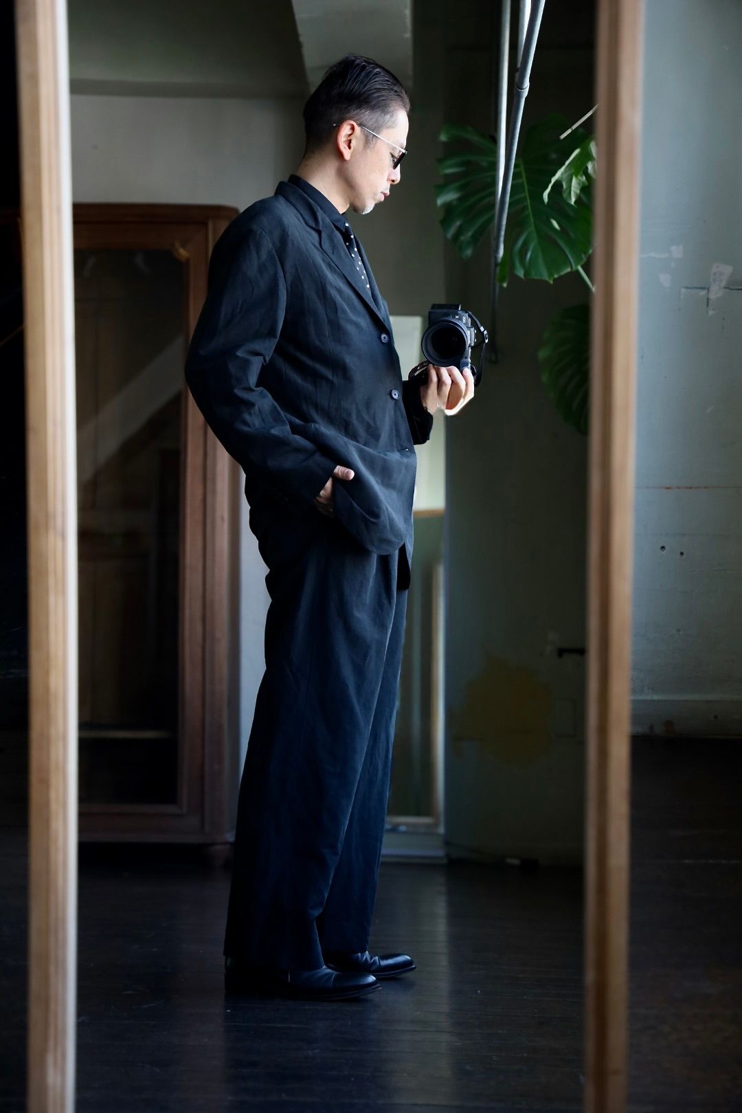 アプレッセ 25SS Silk Linen Jacket(25SAP-01-31H)BLACK