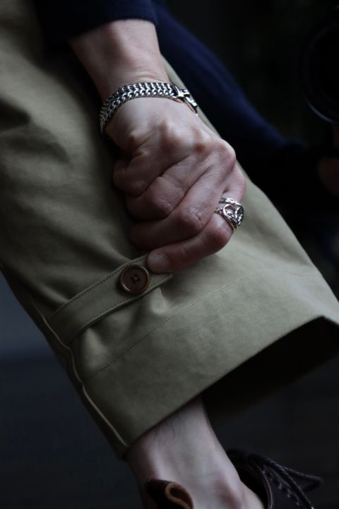 A.PRESSE 23SS Motorcycle Trousers"BEIGE"スタイル