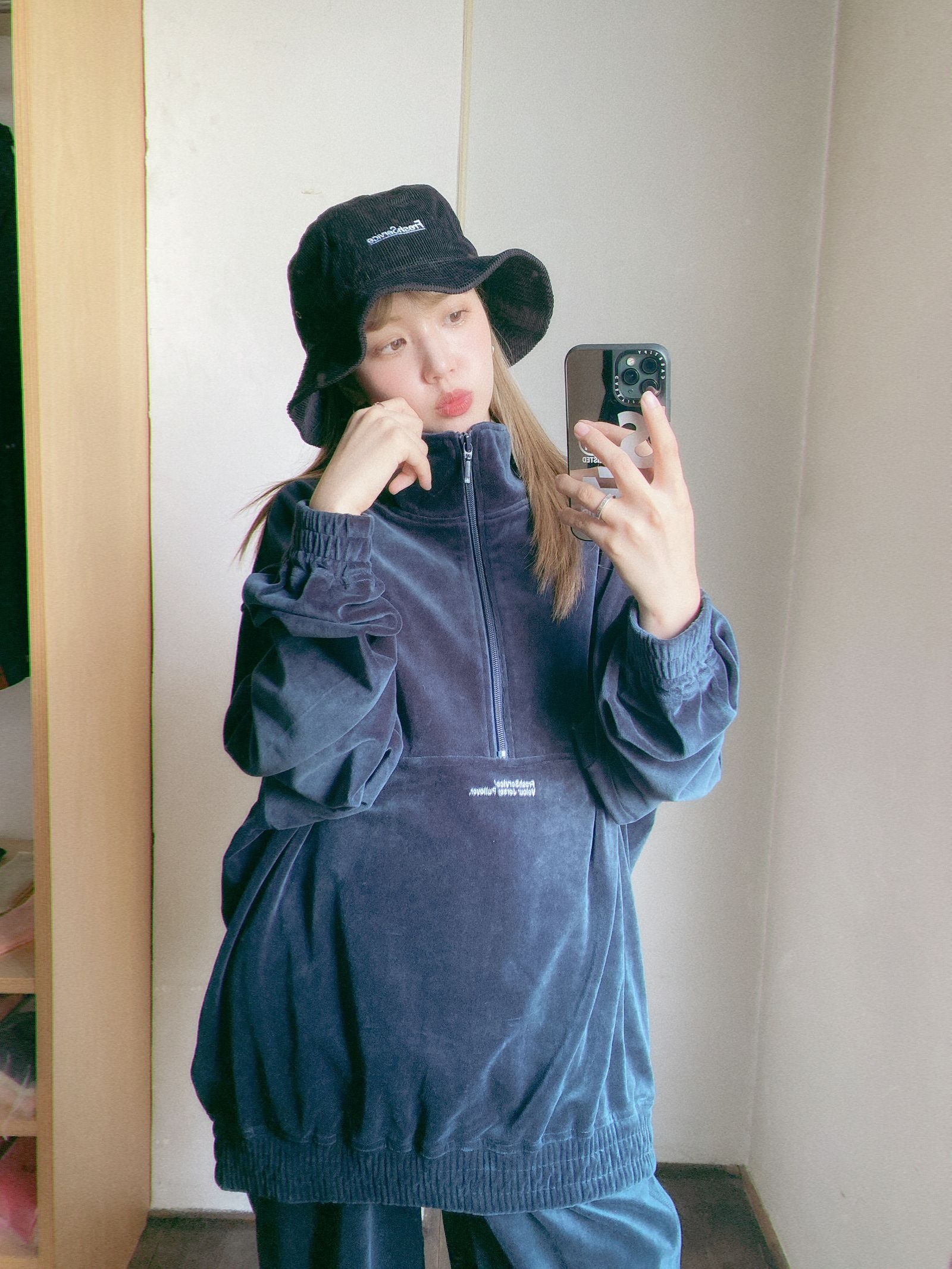 FreshService 新作VELOUR JERSEY PULLOVER セットアップstyle.2023.9.24