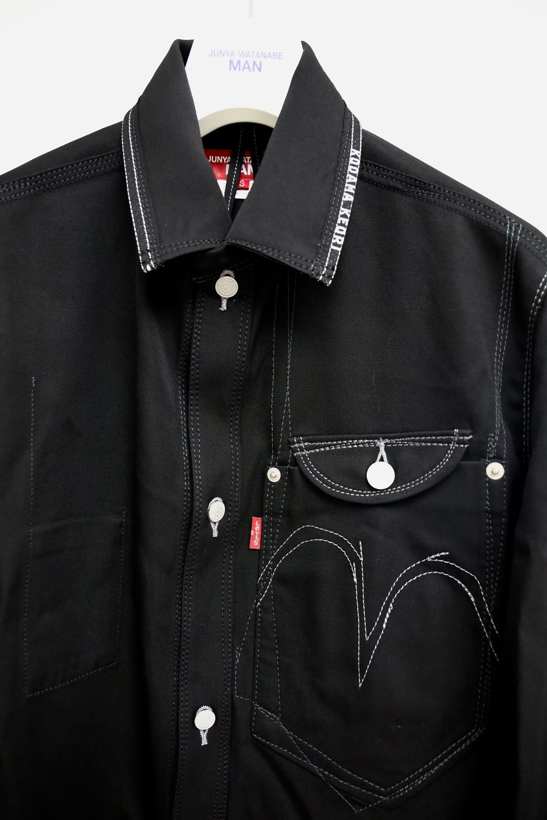 ジュンヤワタナベマン 26FW Levi's Wネーム ウールシャツジャケット(WR-J203-051)BLACK☆8月7日(金)発売！