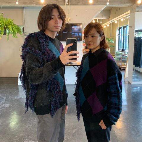 KIDILL 2020 A/W Collection 新作Destroy Argyle Tartan Pullover Knit style.2020.7.5.