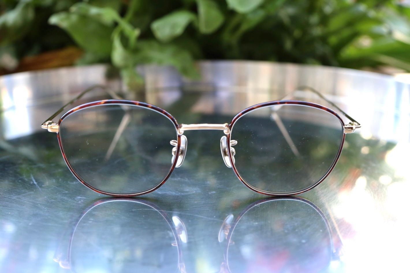 ノチノオプティカル KOUGETSU NOCHINO-N13 #5. CHAMPAGNE GOLD & AMBER× CLEAR to D.GREY (調光モデル)☆4月18日(土)再入荷！