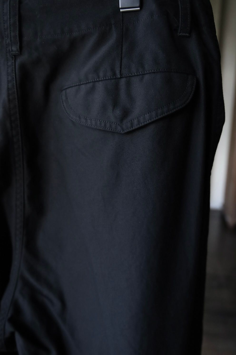 グラフペーパー 25AW Cotton Cupro Back Satin Military Pants(GM253-40345)BLACK☆9月6日(土)発売！