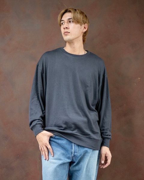 FRUIT OF THE LOOM CUT AND SEWN TOP “LIKE A KNITTED SWEATER” 金子恵治 "CHACOAL" style 2024.7.27 発売！