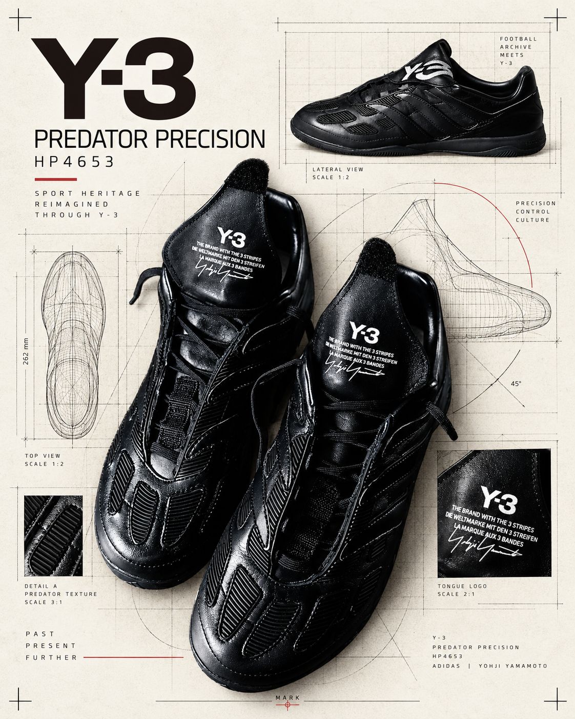 ワイスリー  Y-3 PREDATOR PRECISION(HP4653)BLACK☆新作発売！