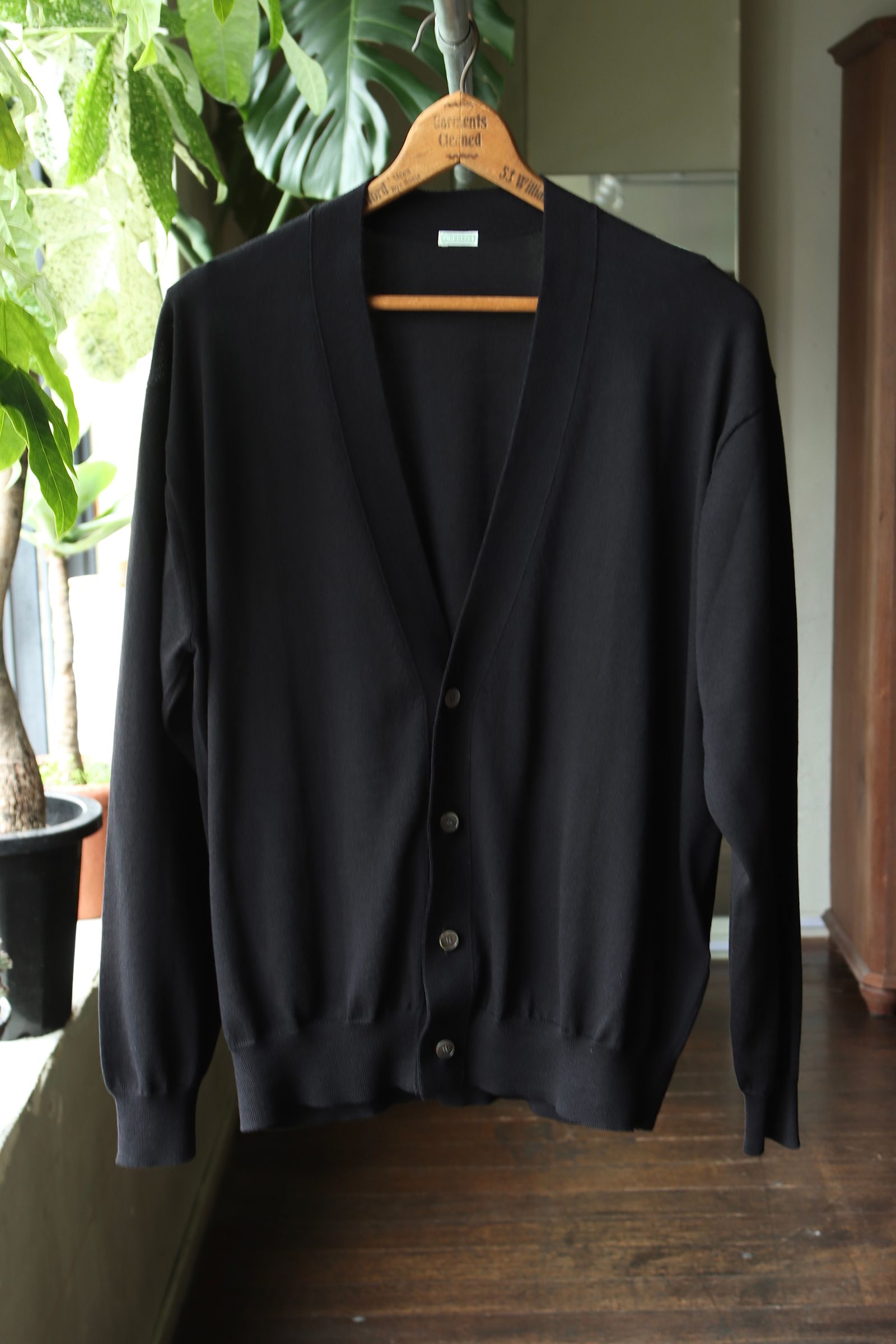 アプレッセ 2025 STYLE2 Wool Cotton High Gauge Cardigan(25AAP-03-05)BLACK☆6月14日(土)発売！