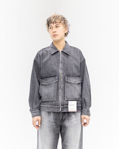 グラフペーパー Selvage Denim Zip Jacket(GU261-20056LB) BLACK_LIGHT FADE★1月24日(土)発売！