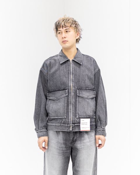 グラフペーパー Selvage Denim Zip Jacket(GU261-20056LB) BLACK_LIGHT FADE★1月24日(土)発売！