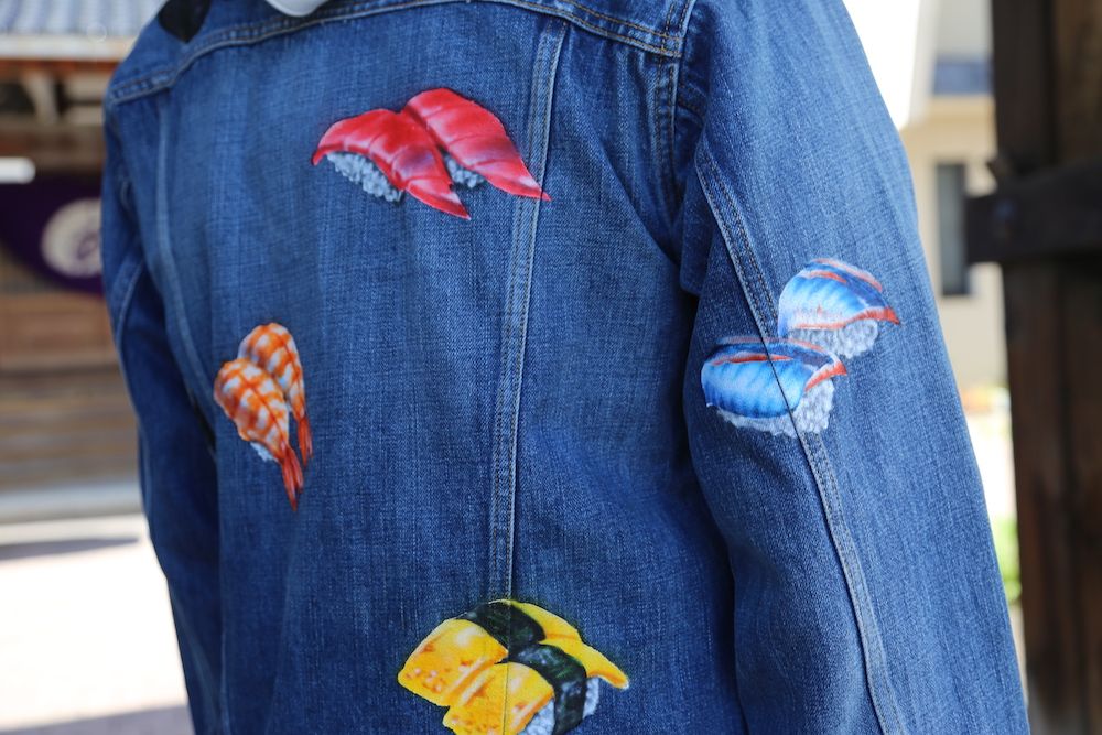 doublet FOOD HAND-PAINTED DENIM JACKET(20AW18BL113)"L.BLUE" style.2020.9.21.
