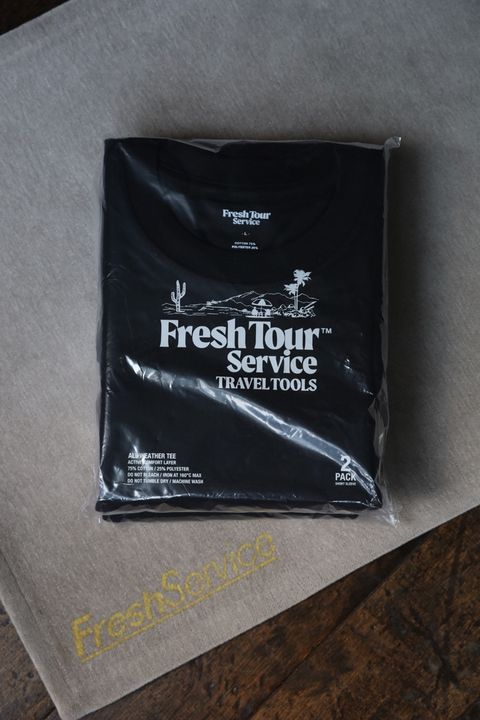 フレッシュサービス 2-PACK ALL WEATHER TEE(FSP253-70204B)BLACK