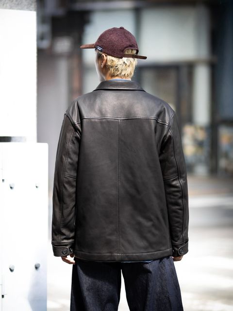 COMME des GARCONS HOMME ディアスキンレザーカーコート