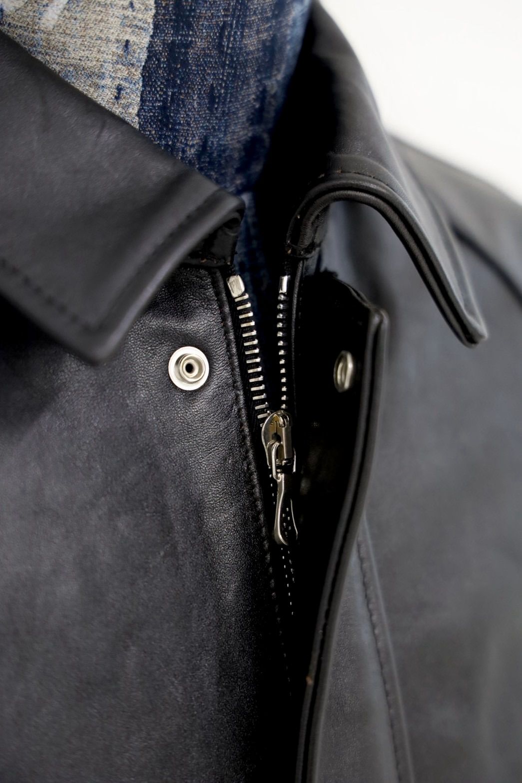 グラフペーパー Cow Leather Raglan Blouson(GU263-30320)BLACK☆8月29日(土)発売！