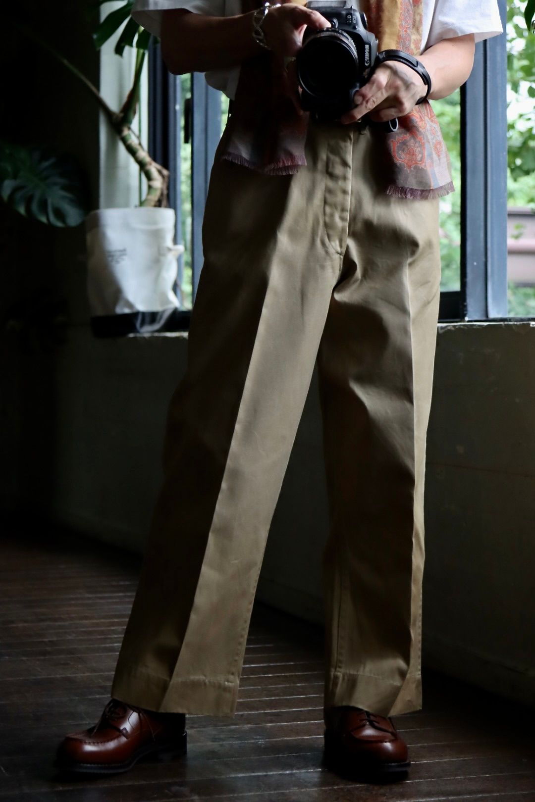 ビジネスバック A.PRESSE アプレッセ 22AW Chino Trousers OLIVE | www