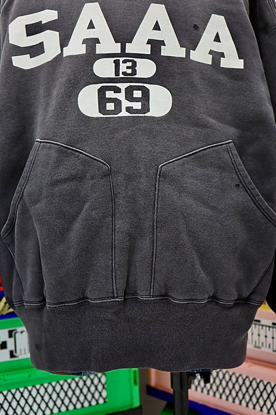 セントマイケル25AWベルベルジンコラボ BB_AFTER HOODED DBL FC /SAA(SM-HR1-0000-C58)BLACK