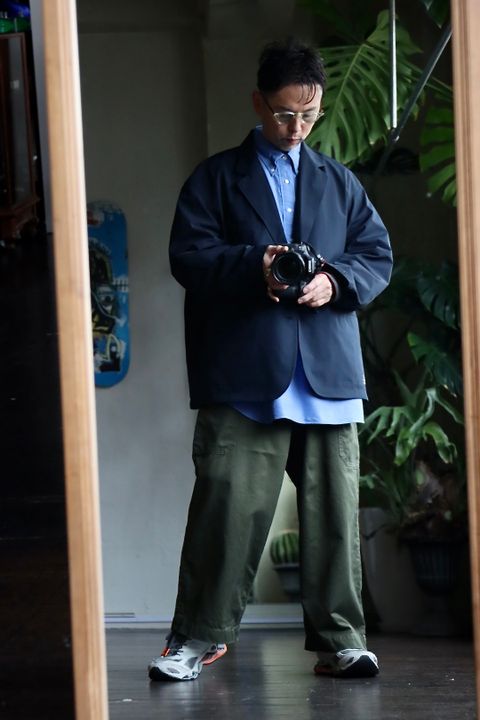 Graphpaper Oxford Oversized B.D Pullover Shirtスタイル