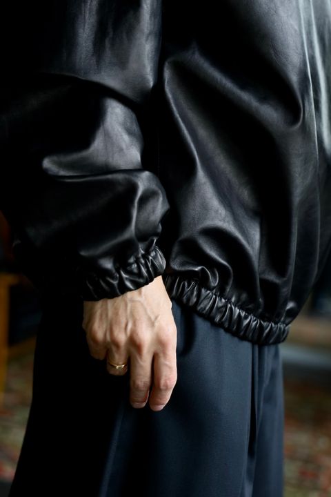 A.PRESSE 2026 STYLE2 Leather Pullover Snap Shirtsスタイル