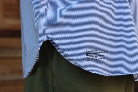 FreshService CORPORATE STRIPE REGULAR COLLAR SHIRT"WHITE×BLUE"style.