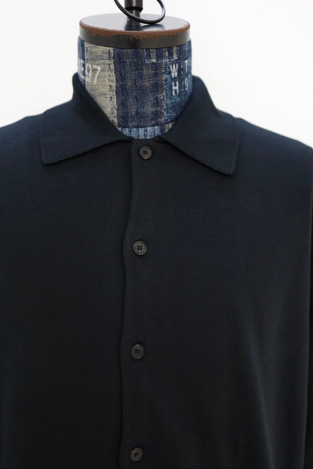 アプレッセ 2026 STYLE1 Cotton Knit Polo Collar Cardigan(26SAP-03-04)BLACK☆2月7日(土)発売！