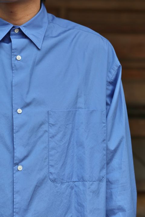 Broad L/S Oversized Regular Collar Shirt"BLUE"Style.2020.2.14.