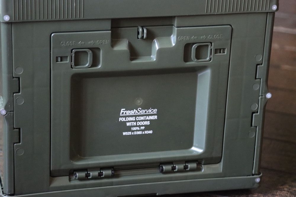 フレッシュサービス FOLDING CONTAINER w/2 DOORS "OLIVE"