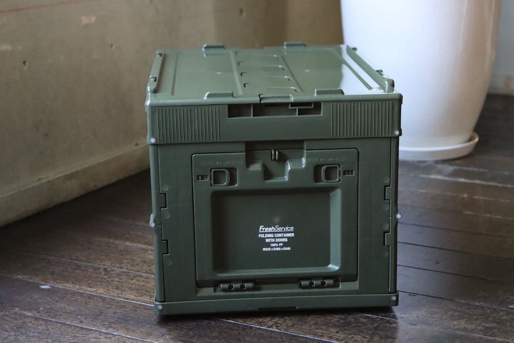 フレッシュサービス FOLDING CONTAINER w/2 DOORS "OLIVE"