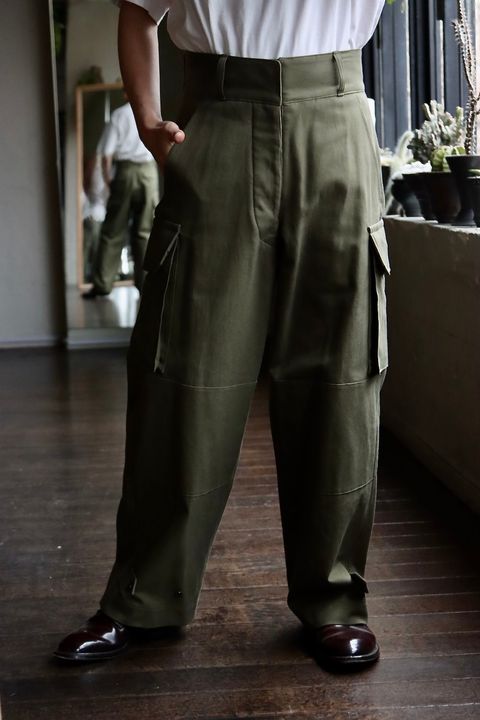blurhms SS24 blurhms ROOTSTOCK Cotton Serge 47 Pants"OLIVE"スタイル