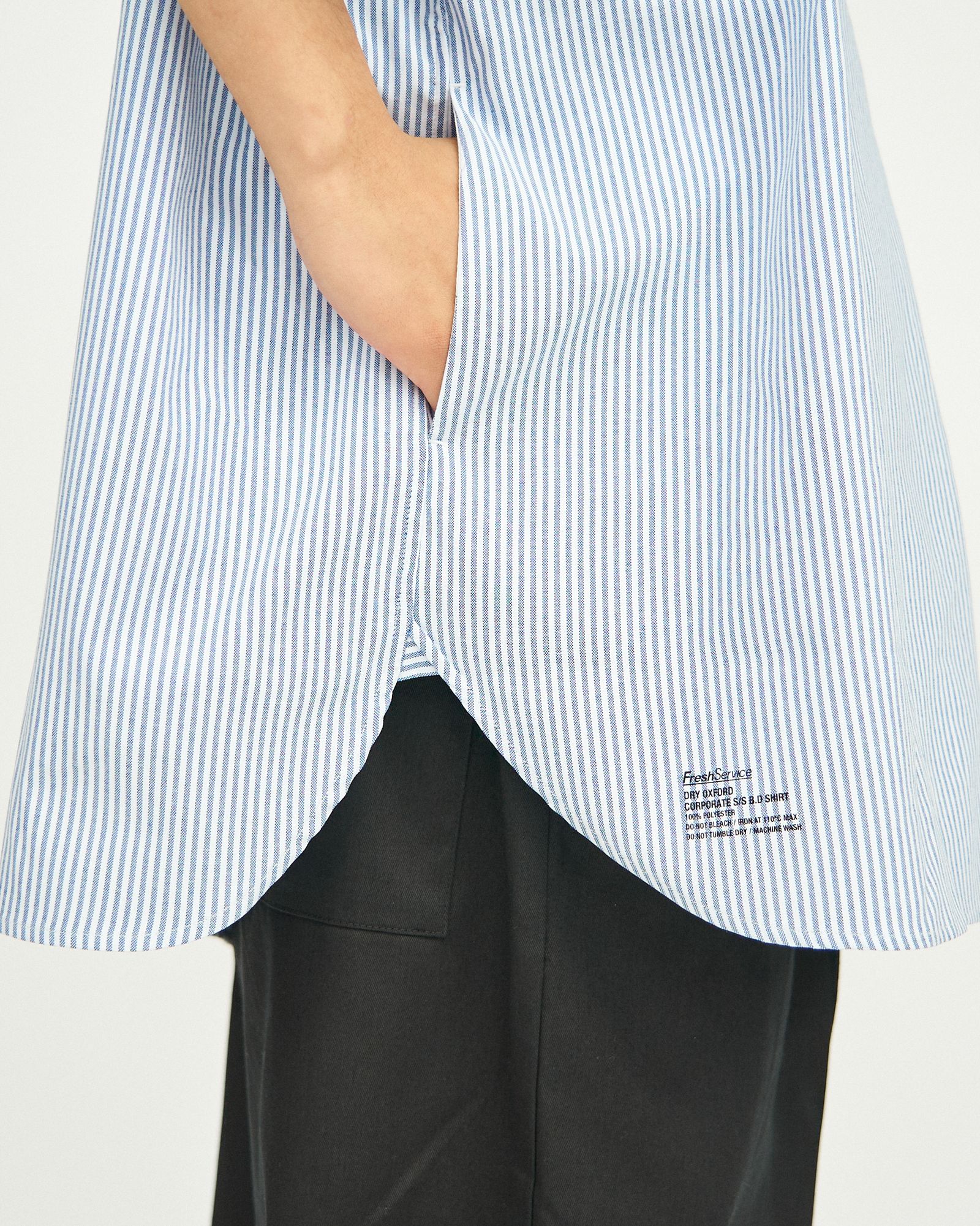 フレッシュサービス DRY OXFORD CORPORATE S/S B.D. SHIRT(FSC251-50004B)BLUE STRIPE