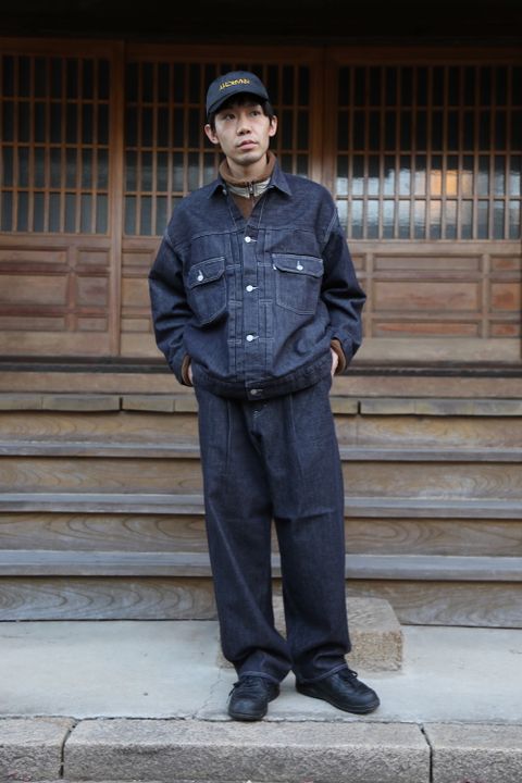 Graphpaper Colorfast Denim Blouson&Colorfast Denim Two Tuck Pants"INDIGO"Style.2020.11.13.