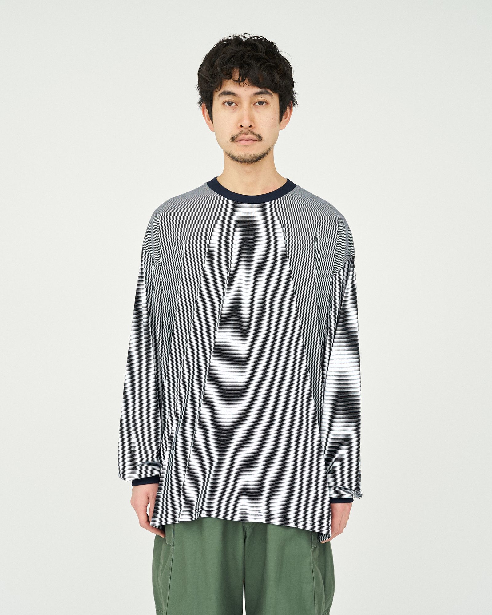 フレッシュサービス MICRO BORDER L/S TEE (FSC251-70114)WHITE×BLACK☆3月15日(土)発売！