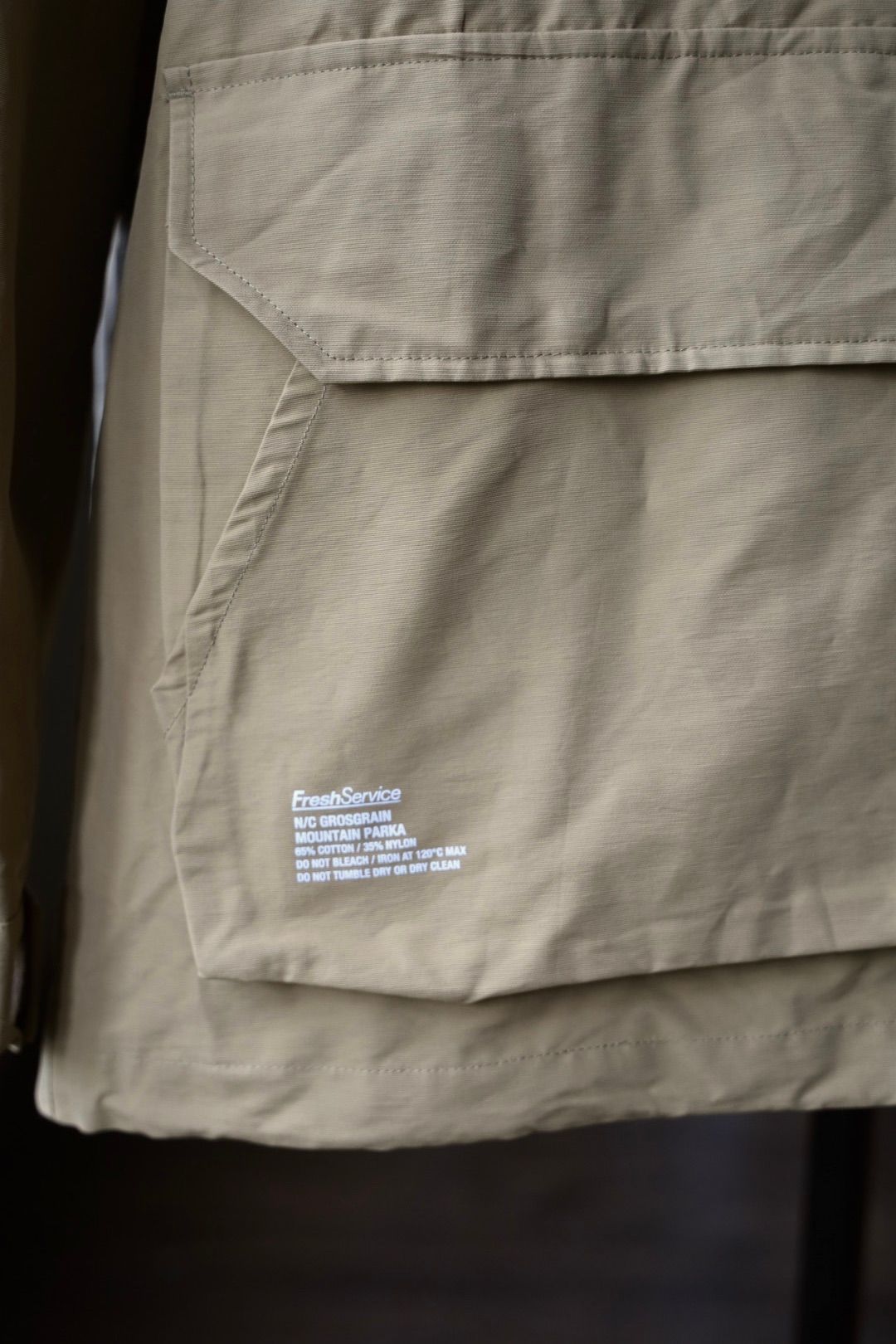 フレッシュサービス N/C GROSGRAIN MOUNTAIN PARKA (FSC253-20171)BEIGE☆9月13日(土)発売！