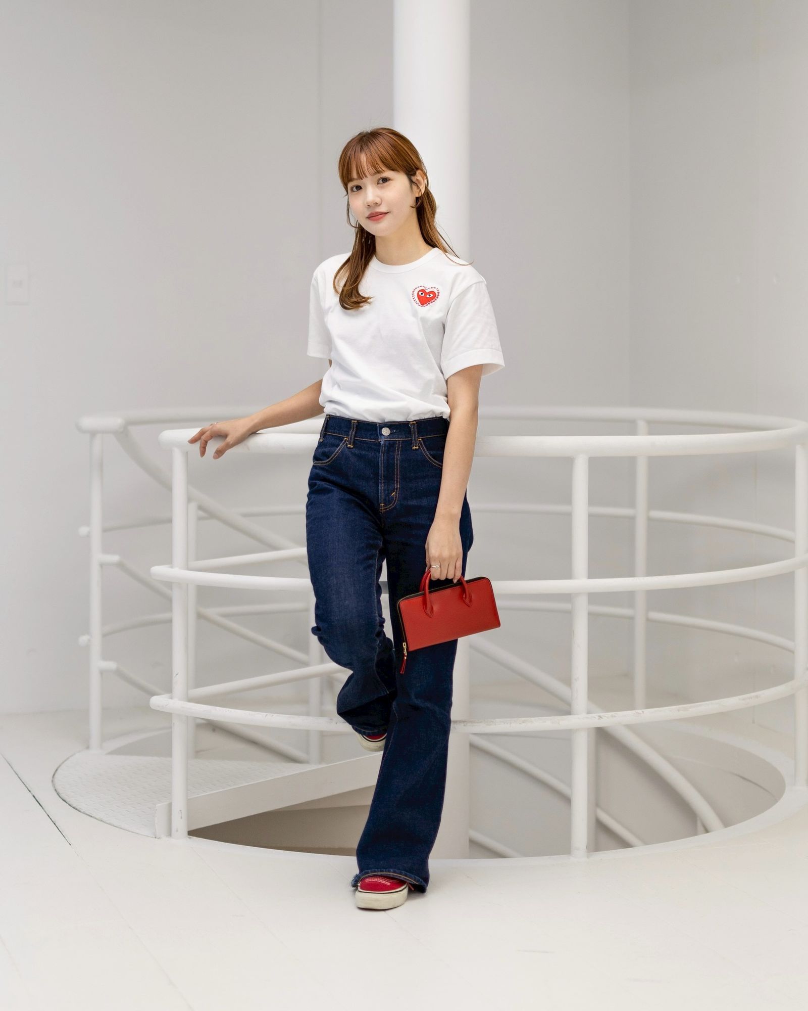 コムデギャルソン 財布 HANDELS BIFOLD ZIP LONG WALLET (8Z-U110-051)RED