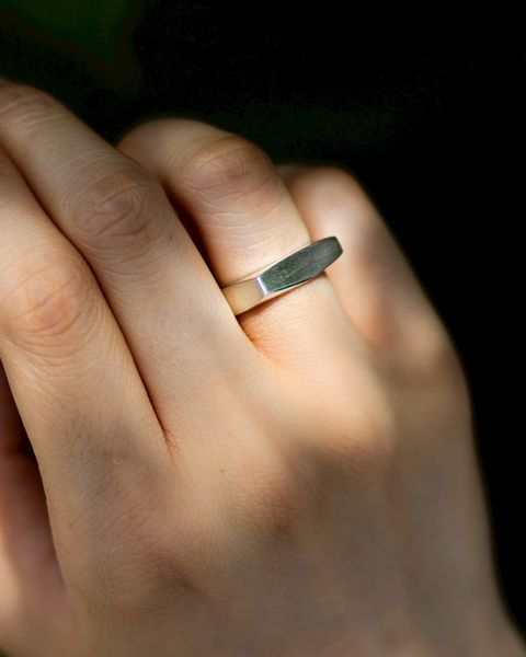 XOLO JEWELRY リング / Square 3D Ring with Hair Line(XOR105)☆6月19日発売！