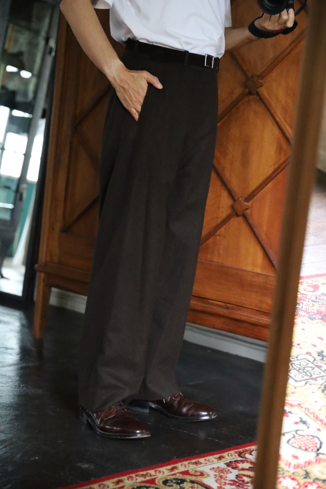 アプレッセ 2026 STYLE2 Wool Flannel Wide Trousers(26AAP-04-03)BROWN☆9月19日(土)発売！