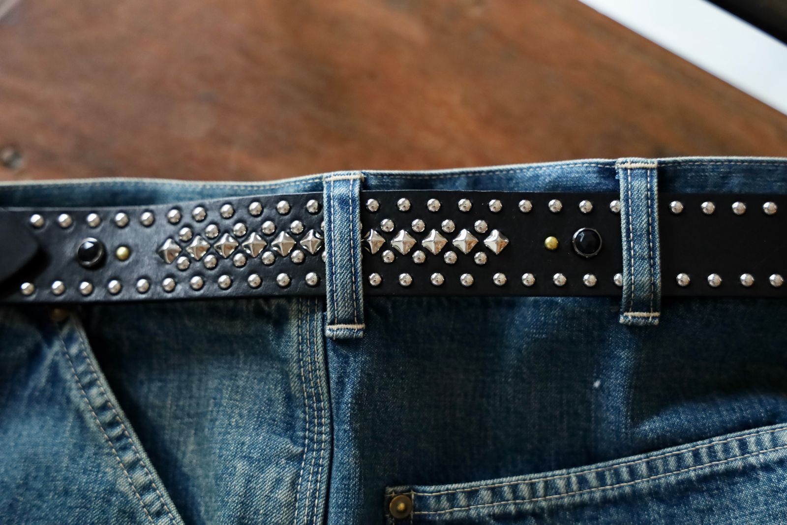 小物 WOLF'S HEAD x LASTMAN STUDDED BELT 35mm LASTMAN - LASTMAN ラストマン大久保篤志 WOLF'S HEAD x LASTMAN
