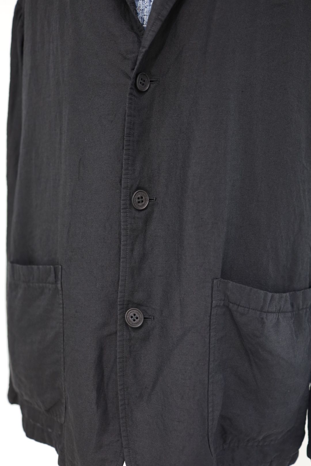 コムデギャルソンオム26SS リネンギャバ製品染3Bジャケット(HQ-J026-051)BLACK☆5月1日(金)発売！