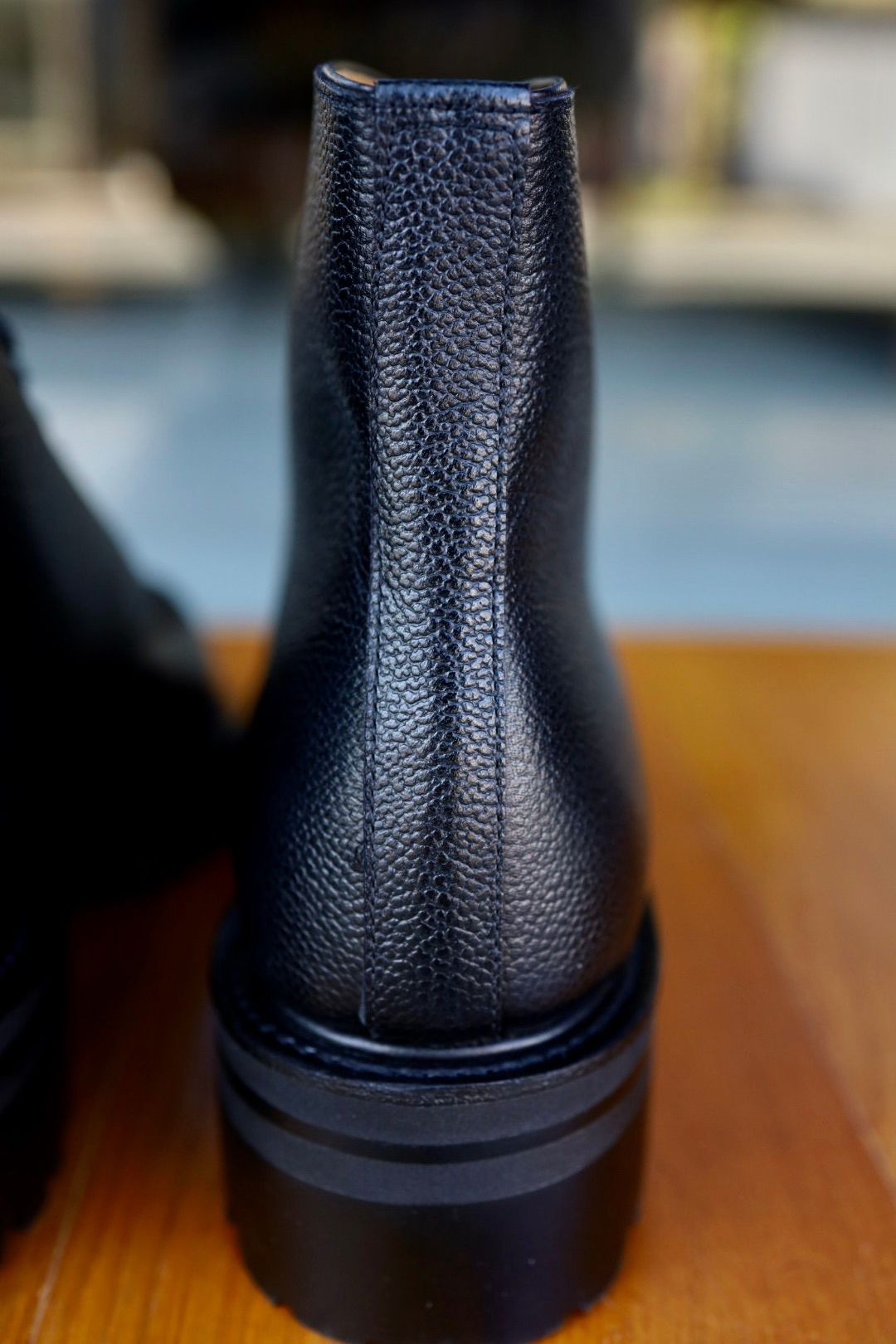 FOOTWORKSフットワークス  レースアップブーツ Lace-up shoes in grain leather(F03-0002_M)BLACK☆新作発売！