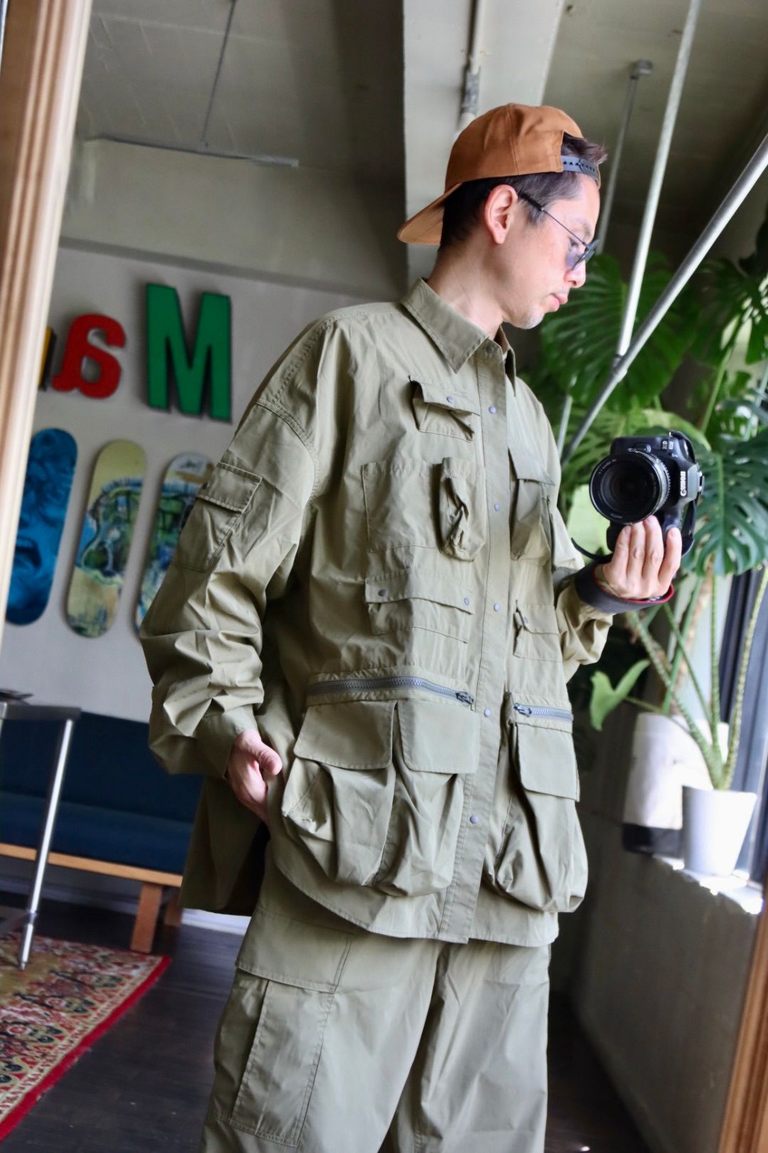 ウェア FreshService L/S RUGBY SHIRT KHAKI FreshService 23AW DRY TYPEWRITER TACTICAL POCKET L/S SHIRT
