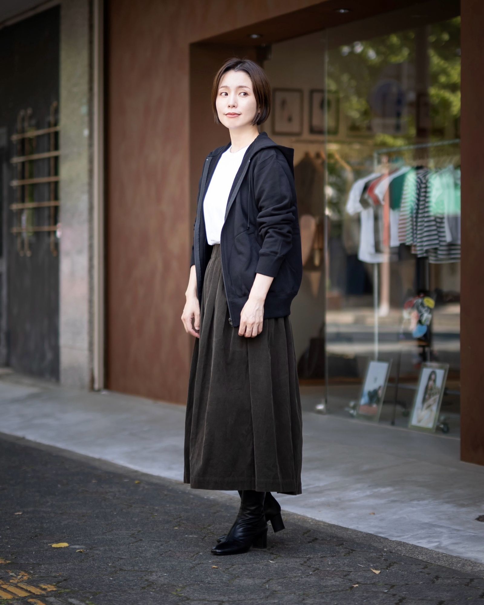 PLAY COMME des GARCONS  綿裏毛バックワンポイントパーカー style.2024.09.09