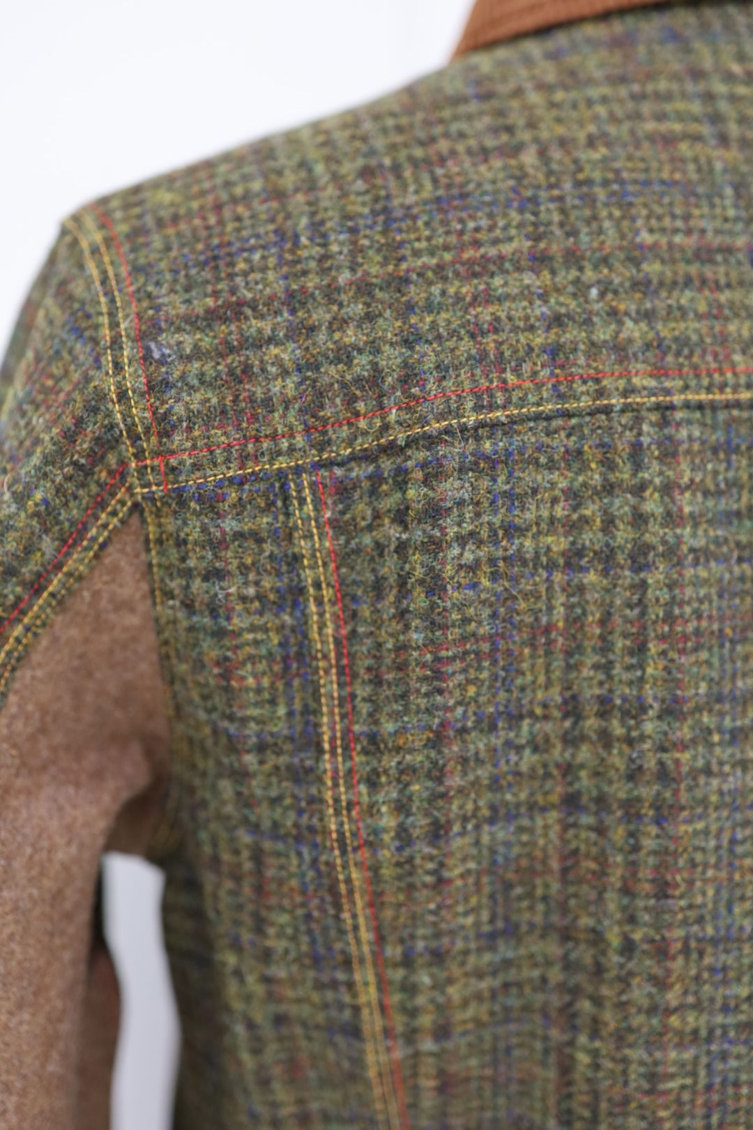 ジュンヤワタナベマン 25AW ウールチェックツイード綿ダッグレザージャケット(WP-J033-051)☆11月1日(土)発売!