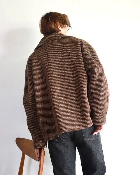 YOKE 23AW FRONT ZIP STAND COLLAR BLOUSON"BROWN"スタイル