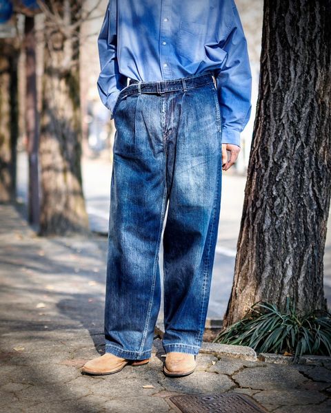 グラフペーパー Selvage Denim Belted Pants(DARK INDIGO) 1月18日(土)新作発売！