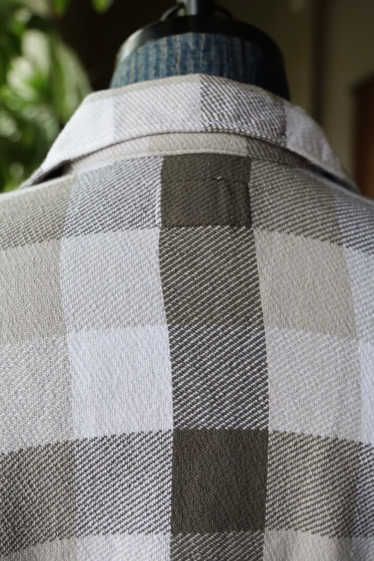 BOW WOW 25FWバウワウ CHECK FLANNEL SHIRT(BW252-CFS)GRAY x WHITE