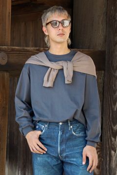 グラフペーパー  L/S Oversized Tee(GU261-70113B)GRAY