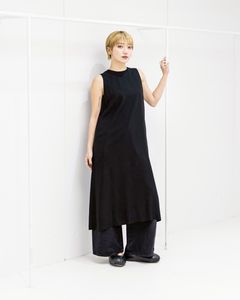 Graphpaper 26SS Women's Viscose Cupro Back Satin Sleeveless Dress(GL261-60357)BLACK☆2月14日(土)発売！