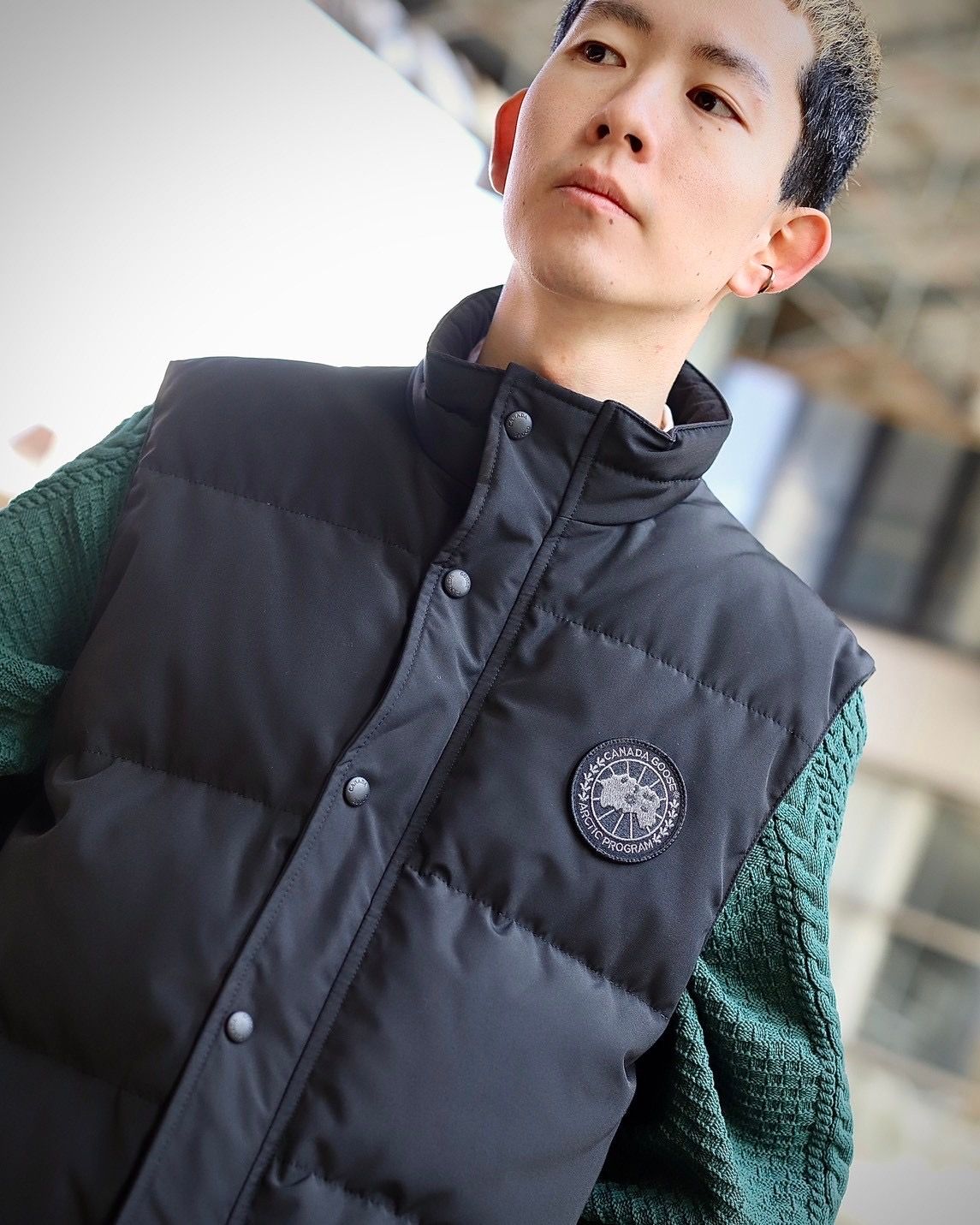 カナダグース　ダウンベスト　 別注　GARSON VEST CANADA GOOSE カナダグース ブラックレーベル ダウンベスト