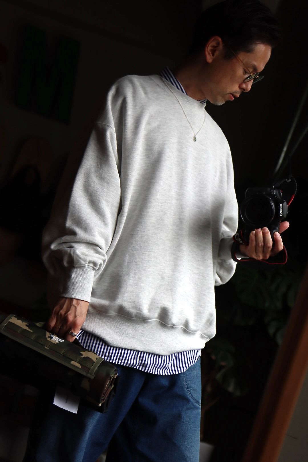 フレッシュサービス LIGHT OZ CREW NECK SWEAT"ASH"style.2022.6.15.